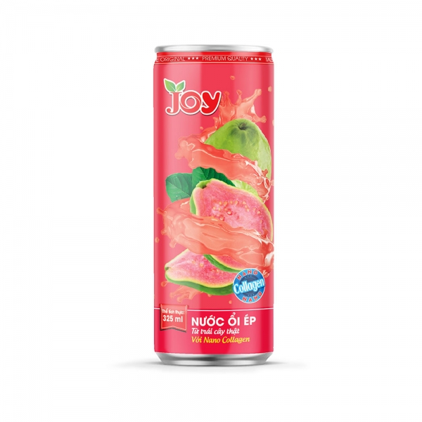 Thùng 24 lon 325ml Nước Ổi Ép với Nano Collagen – Thương Hiệu JOY