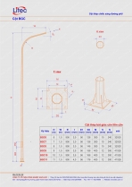 Cột Đèn Bát Giác Liền Cần 6M BGC6